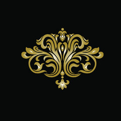 Fototapeta premium ornamental floral elements for design in vintage stile.