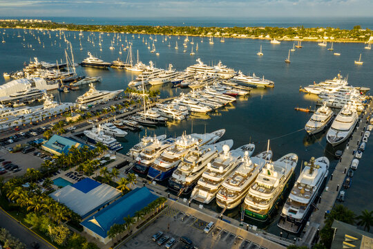 Megayachts Moored at Rybovich Superyacht Marina