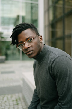 Portrait of a young black man