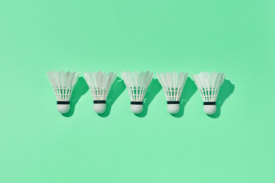 Pattern from feathered badminton shuttlecocks.