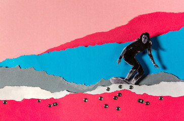 Colorful surf collage