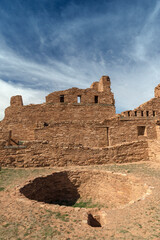 Fototapeta premium Abo Ruins showing the Kiva at Salinas Pueblo Missions National Monument, New Mexico.