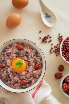 Red bean porridge. Asian food.