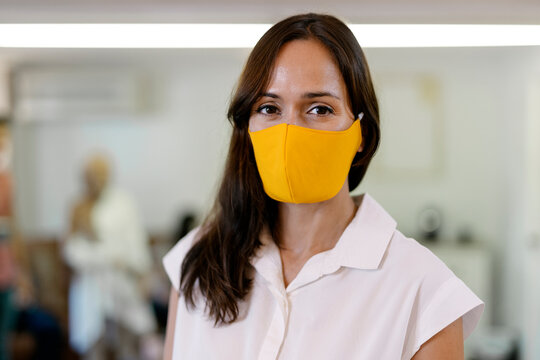 Office Worker With Face Mask