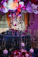 wedding celebration beautiful multicolored table decoration