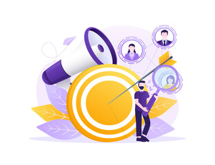 Target customers in abstract style. Icon for marketing design. Vector illustration.