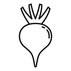 Farm beet icon, outline style