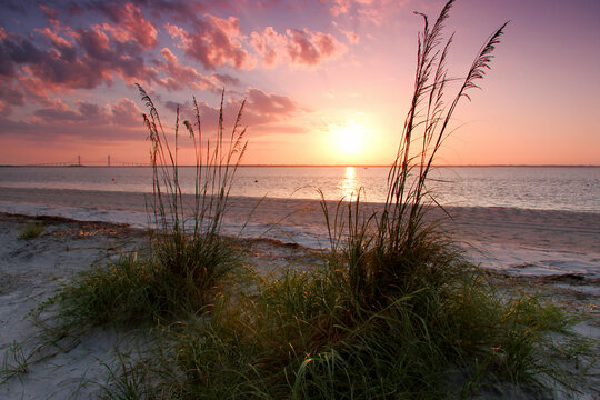 Sunset at Jekyll Island. Jekyll is located off the coast of the U.S. state of Georgia, in Glynn County. It is one of the Sea Islands and one of the Golden Isles of Georgia barrier islands.