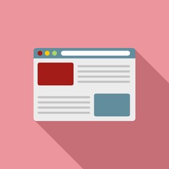 Affiliate marketing web page icon, flat style