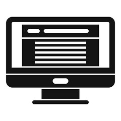 Online marketing icon, simple style