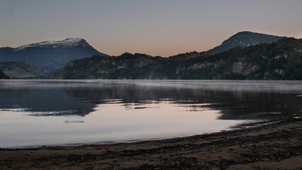 Sunrise over the lake.