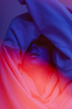 Unusual colorful portrait