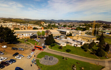 Paisaje de la ciudad desde las alturas.