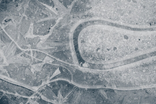 Abstract frozen lake