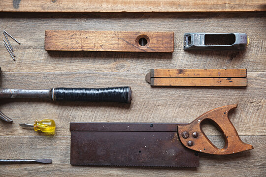 Tools flat lay