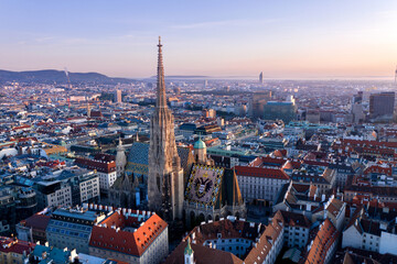 St. Stephen's Cathedral and central Vienna.