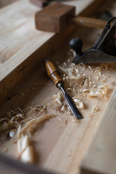 Workbench with tools