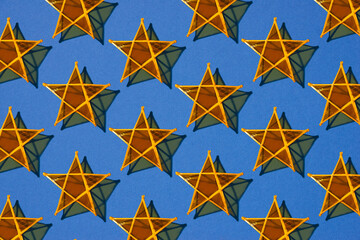 Seamless pattern made by star lanterns