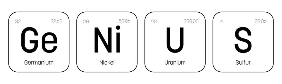 Naklejki Genius chemical label style desing
