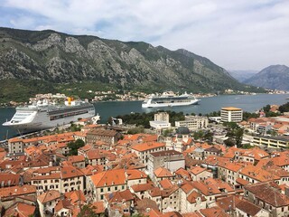 Naklejka na ściany i meble View of Kotor Fortress, Montenegro