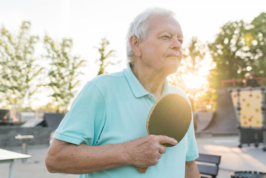 Old Man Playing Ping Pong