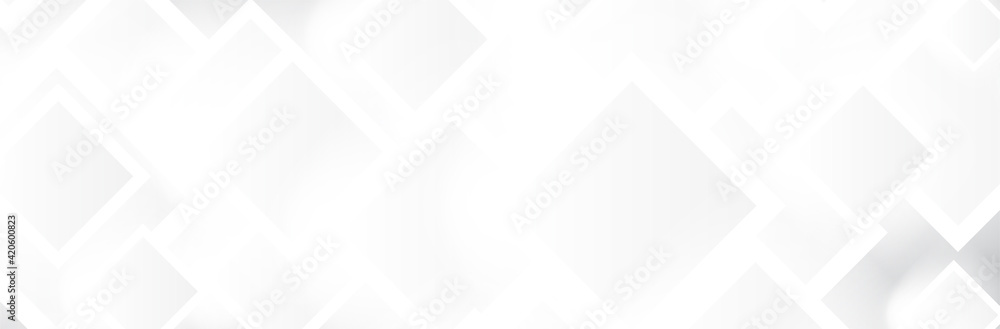 Poster abstract white background. geometric square pattern. bright gray backdrop. neutral calm vector illus