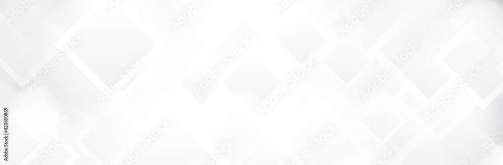 Poster abstract white background. geometric square pattern. bright gray backdrop. neutral calm vector illus