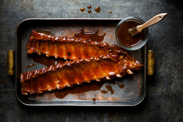 Meat with marinade sauce