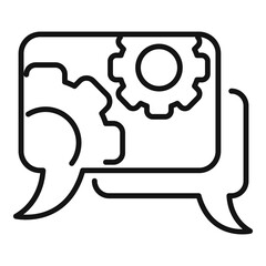 Communications engineer chat icon, outline style
