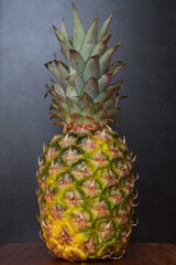 pineapple on a black background