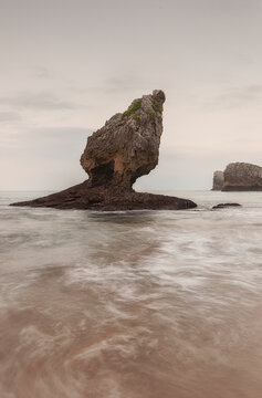 Northern Spain, Asturian Coast At Sunset