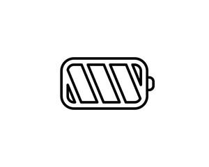 Battery vector icon, charge symbol. Simple, flat design for web or mobile app.
