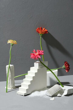 The flower fluttered
