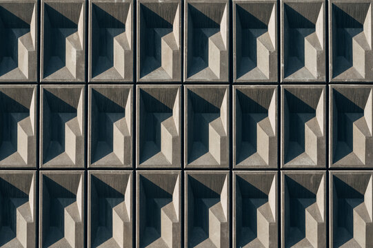 Wall of grey geometric structure