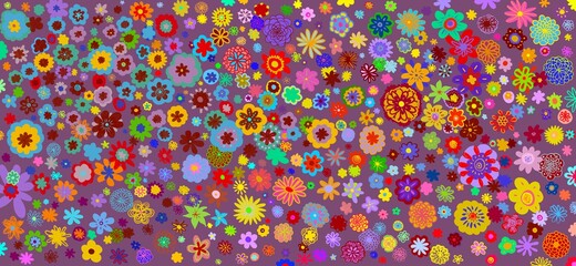 Sfondo banner colorato floreale multicolore 