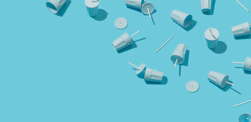 Soda / Juice / Cups With Straws