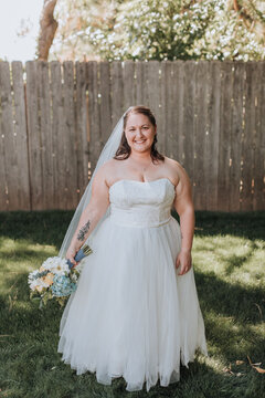 Beautiful, Happy Bride on Wedding Day