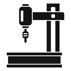 Laser milling machine icon, simple style