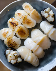 scallop sushi nigiti