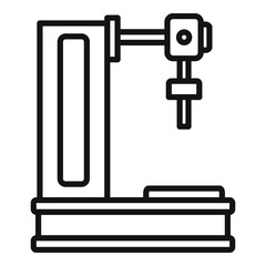 Milling machine icon, outline style