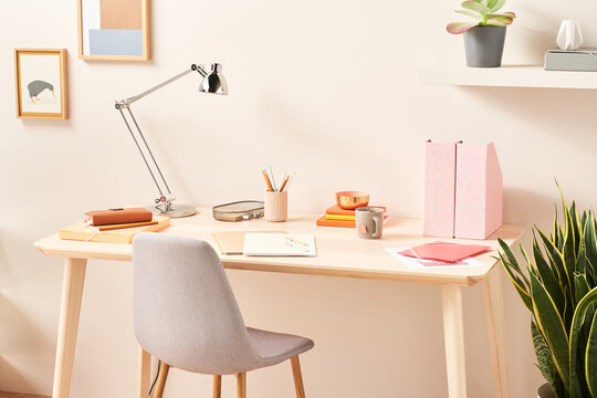 Table with folders and papers