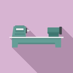 Press lathe icon, flat style