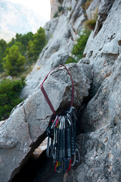 Climbing in the mountain