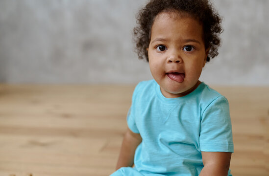 little girl playing and spending time at home