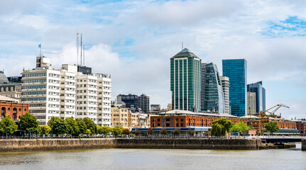 Fototapeta na wymiar Puerto Madero Waterfront in Buenos Aires, Argentina