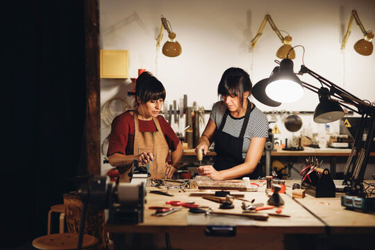 Coworkers in Artisan Workshop