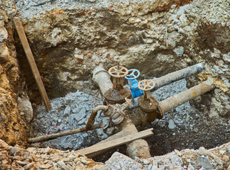 Old city water main taps