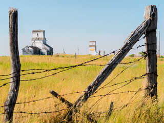 grain elevator of an old ghost town