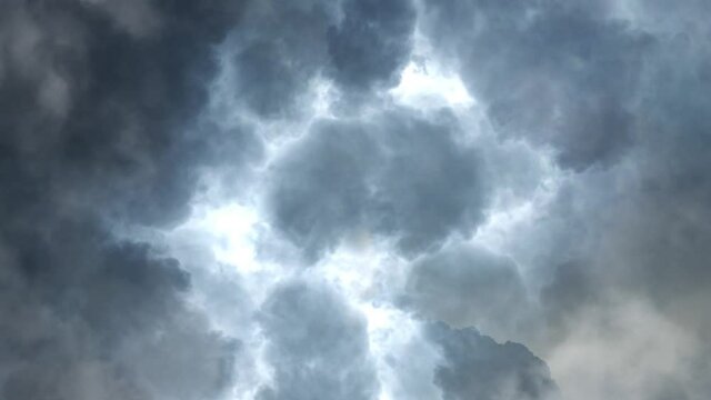 a bolt of lightning on dark cumulonimbus clouds, a thunderstorm