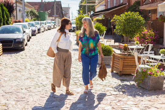 Two elderly women have a quality time together
